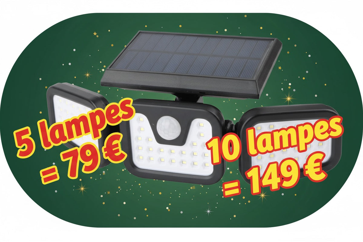 LAMPE SOLAIRE EXTÉRIEUR – DÉTECTEUR DE MOUVEMENT