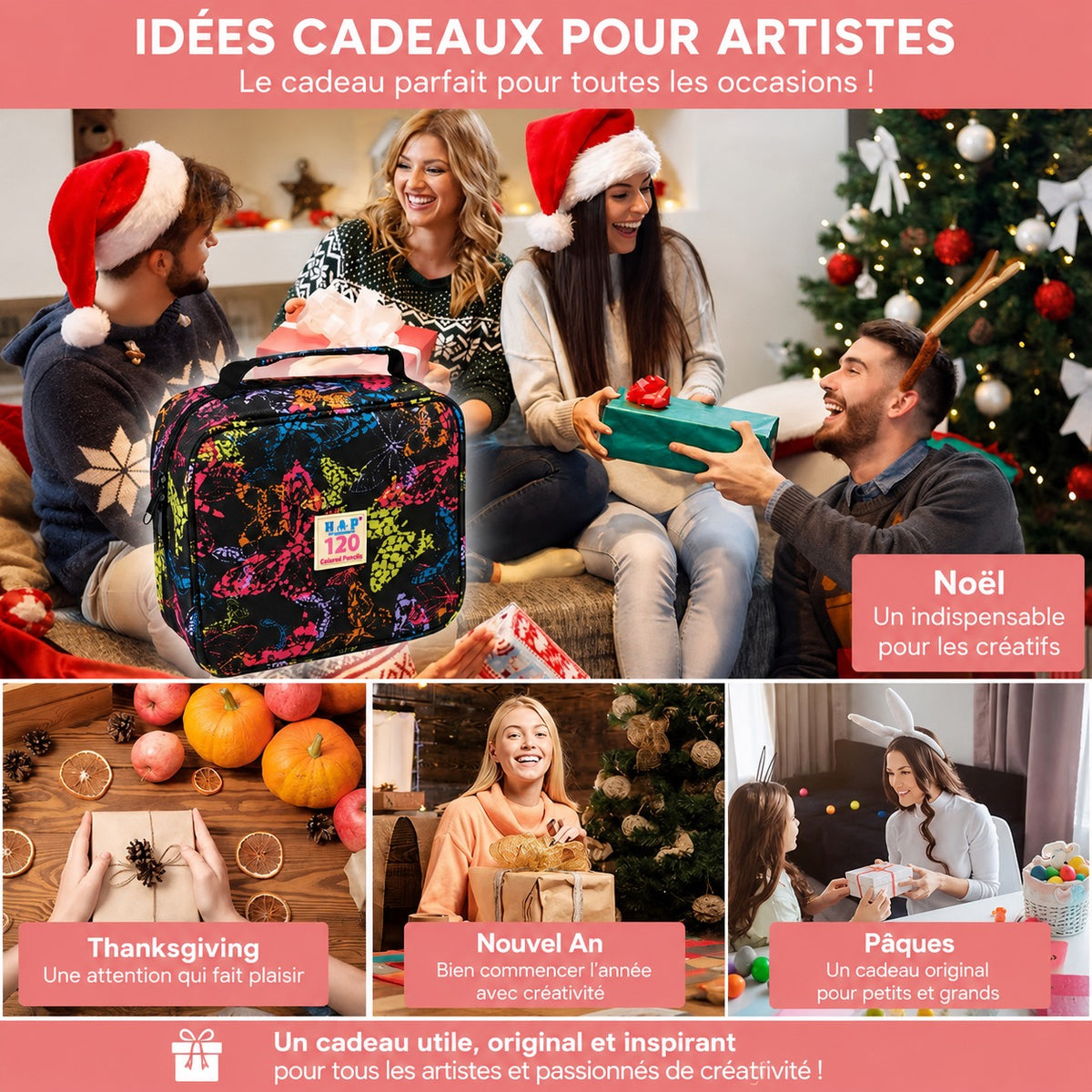 ✨ GRANDE TROUSSE MULTICOLORE – 120 EMPLACEMENTS ✨