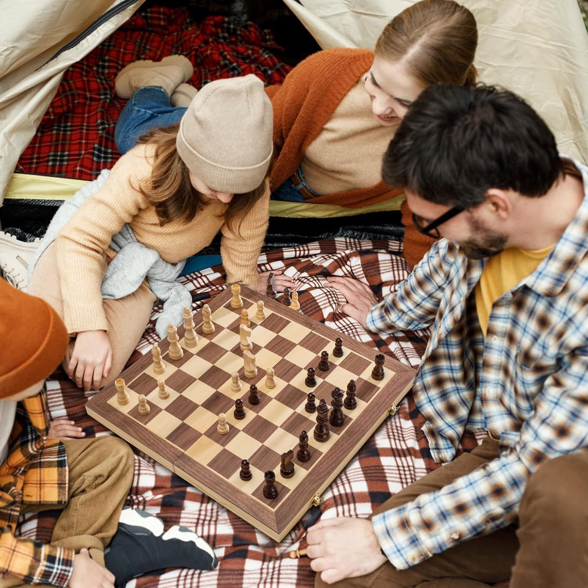 ÉCHECS EN BOIS MASSIF – STYLE STAUNTON CLASSIQUE