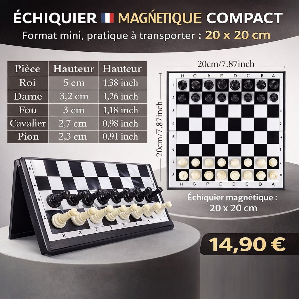 Jeu d'échec magnétique 20x20