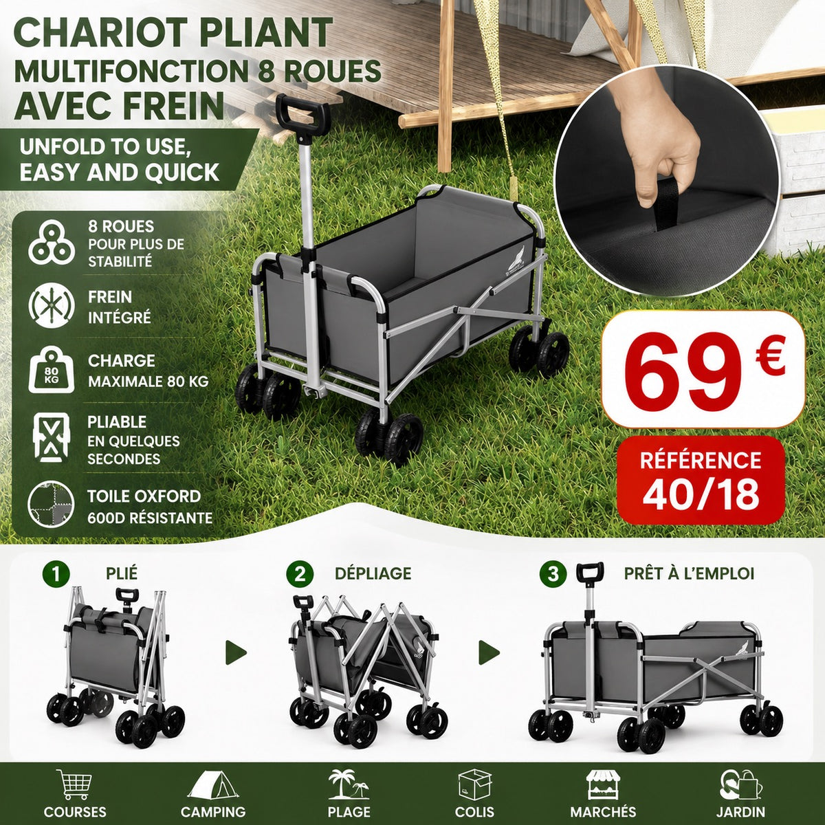 Chariot 8 roues