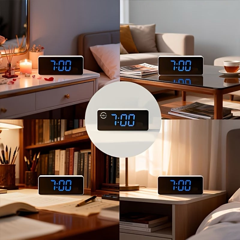 RÉVEIL LED NUMÉRIQUE DESIGN – AFFICHAGE MIROIR