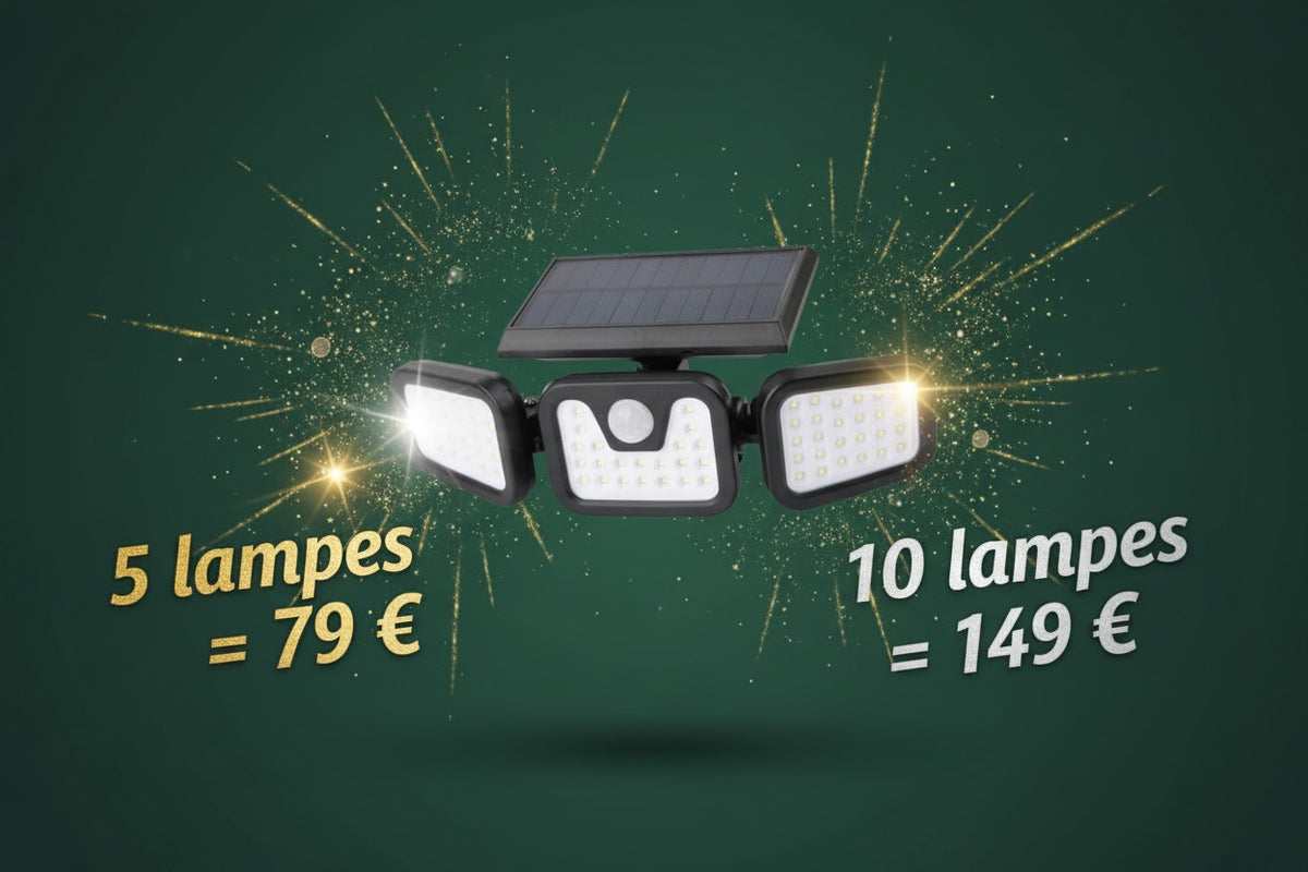 LAMPE SOLAIRE EXTÉRIEUR – DÉTECTEUR DE MOUVEMENT