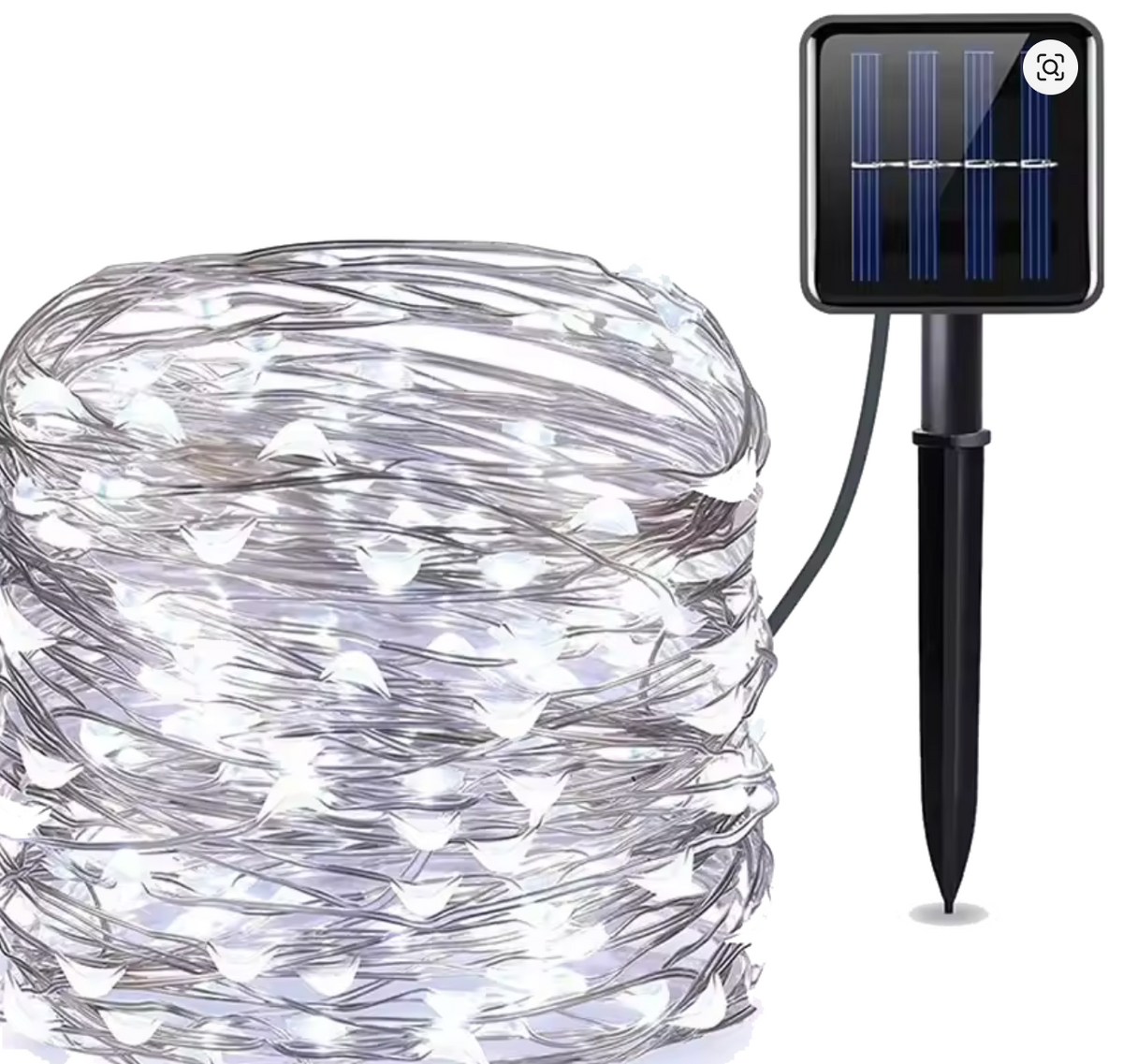 ✨ GUIRLANDE LUMINEUSE SOLAIRE 22 M – 200 LED BLANCHES – ÉTANCHE – 8 MODES D'ÉCLAIRAGE ✨