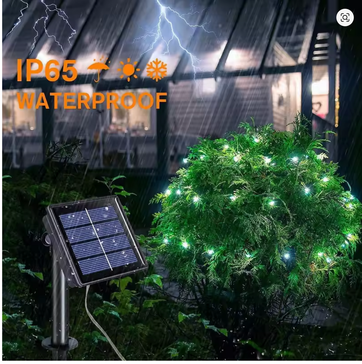 ✨ GUIRLANDE LUMINEUSE SOLAIRE 22 M – 200 LED BLANCHES – ÉTANCHE – 8 MODES D'ÉCLAIRAGE ✨