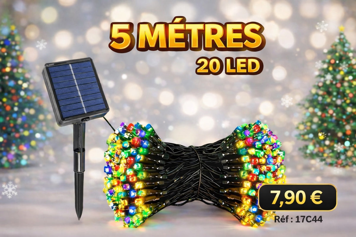 GUIRLANDE LUMINEUSE SOLAIRE 5M