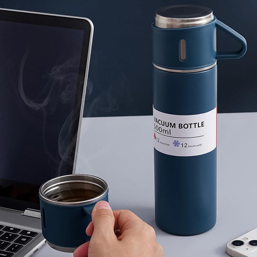 ☕ BOUTEILLE ISOTHERME PREMIUM 500 ML AVEC TASSE INTÉGRÉE