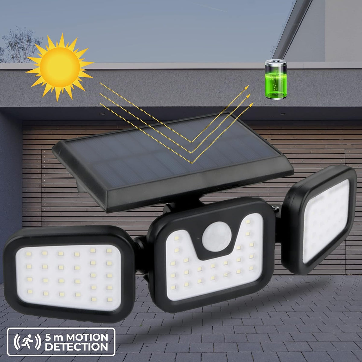 LAMPE SOLAIRE EXTÉRIEUR – DÉTECTEUR DE MOUVEMENT