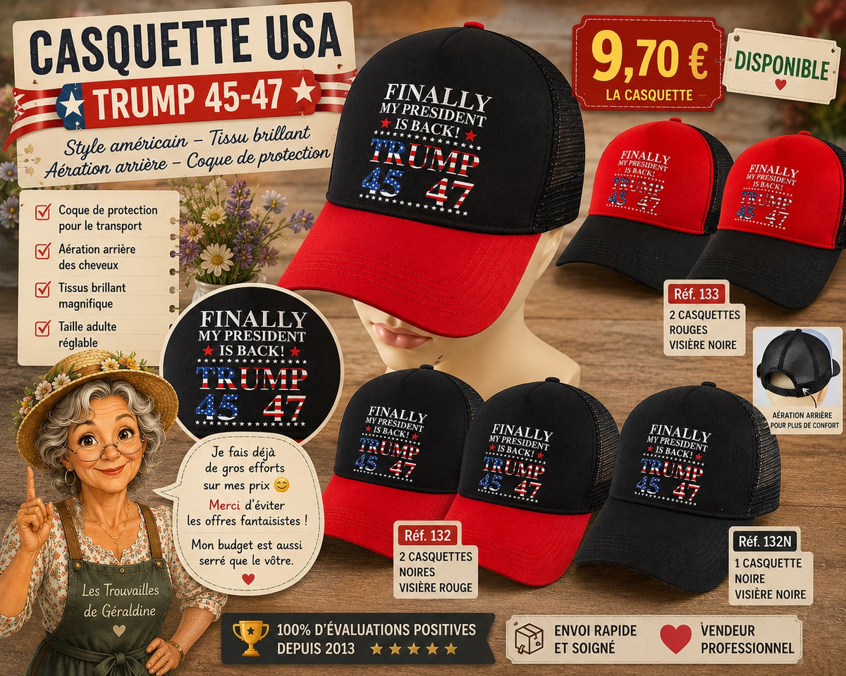 🇺🇸 Casquette USA « Trump 45-47 »