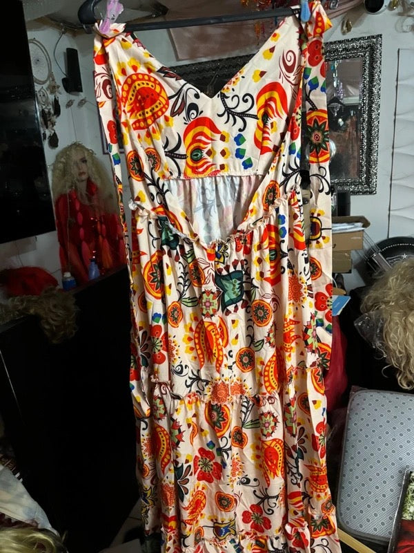 Robe Longue Bohème Dos Nu – Taille L