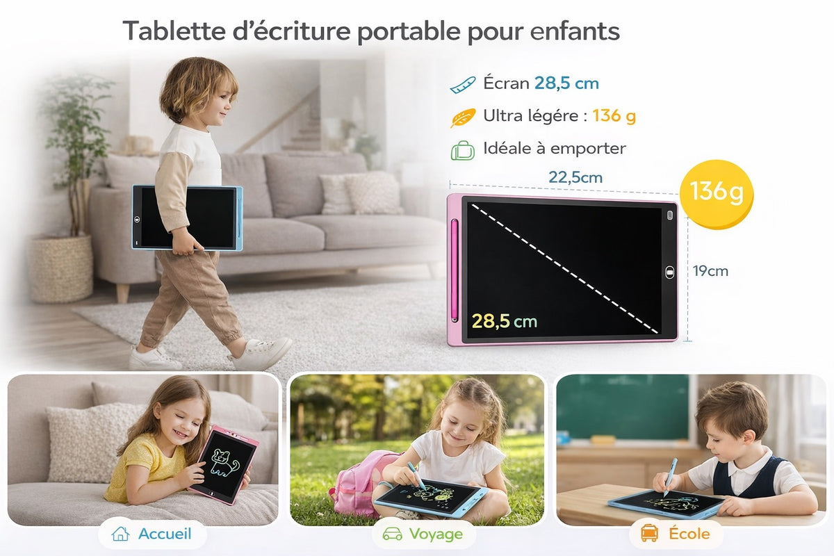 Ardoise magique Tablette de 22 cm Dessin enfant