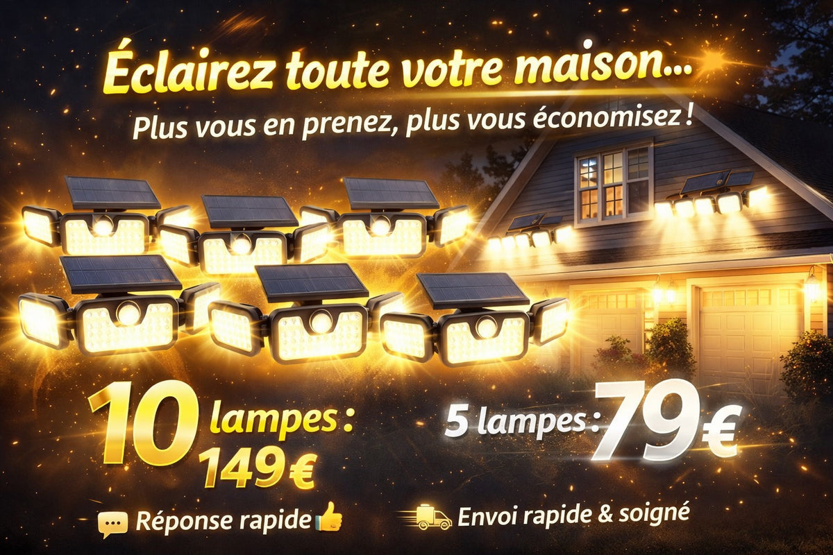LAMPE SOLAIRE EXTÉRIEUR – DÉTECTEUR DE MOUVEMENT