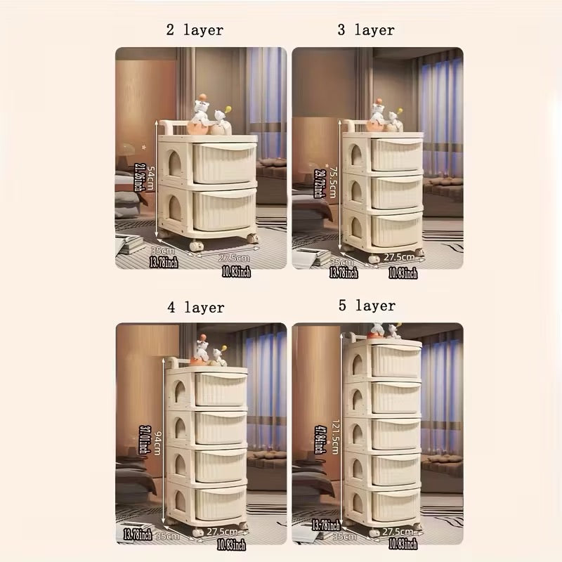 CHARIOT DE RANGEMENT 5 NIVEAUX – MOBILE ULTRA PRATIQUE