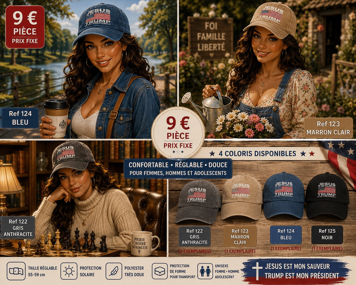 CASQUETTE « JÉSUS EST MON SAUVEUR – TRUMP EST MON PRÉSIDENT »