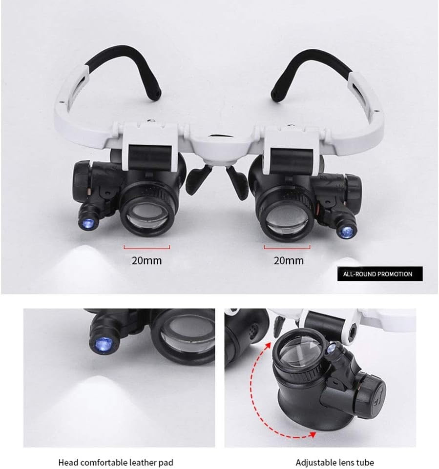 🔍 Loupes Binoculaires LED Professionnelles 8x / 15x / 23x
