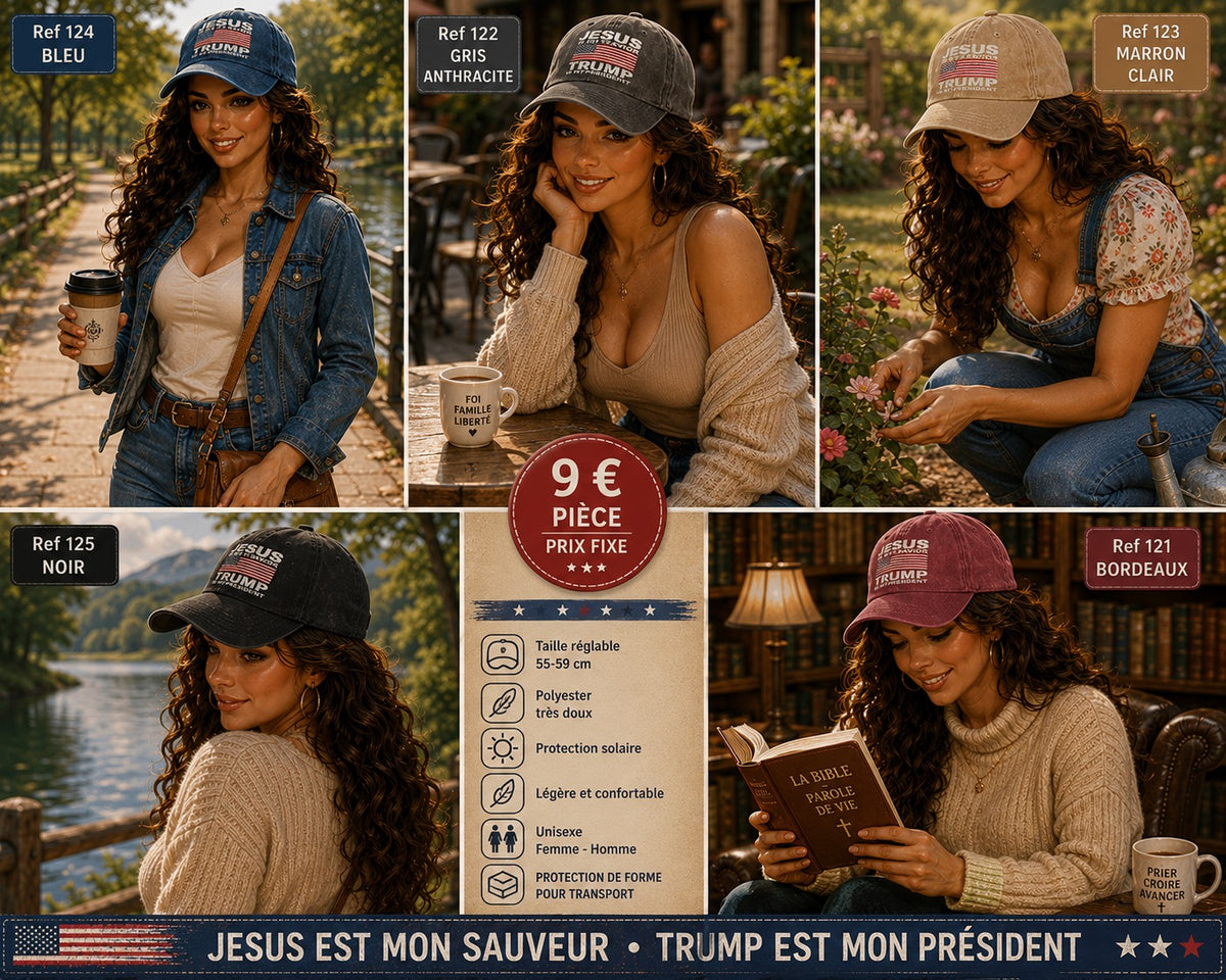CASQUETTE « JÉSUS EST MON SAUVEUR – TRUMP EST MON PRÉSIDENT »