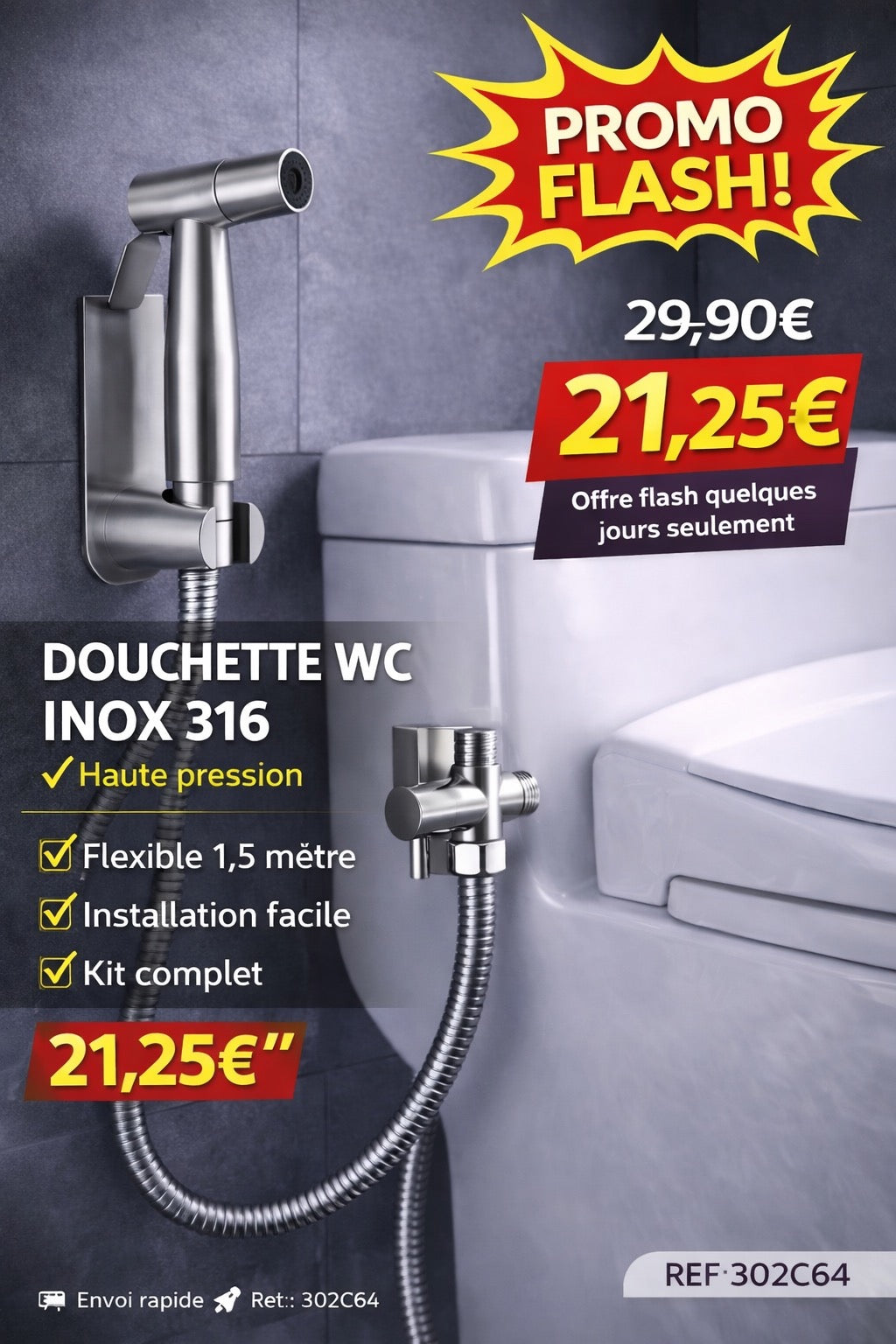 Douchette WC Inox 316