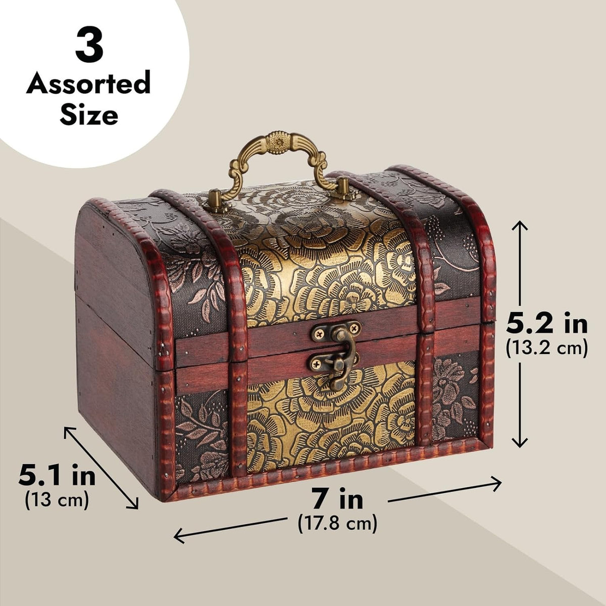 TROIS magnifiques coffrets en bois