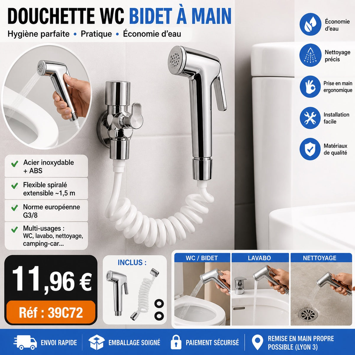 DOUCHETTE WC / BIDET À MAIN –