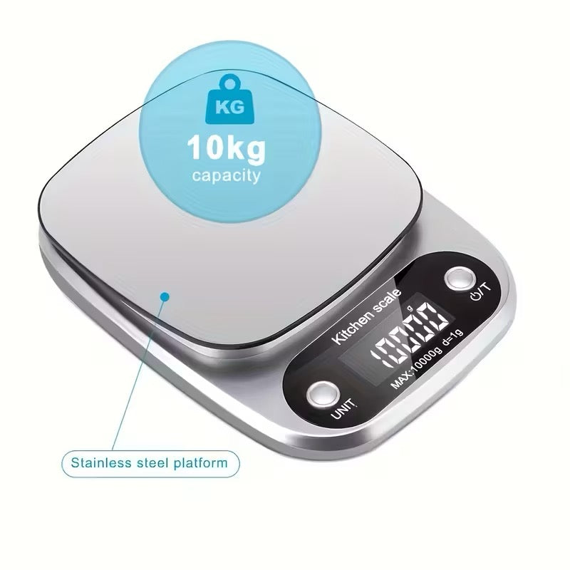 Balance de cuisine numérique précise 10 kg