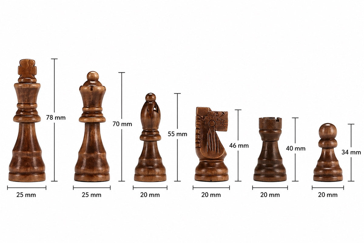 ÉCHECS EN BOIS MASSIF – STYLE STAUNTON CLASSIQUE