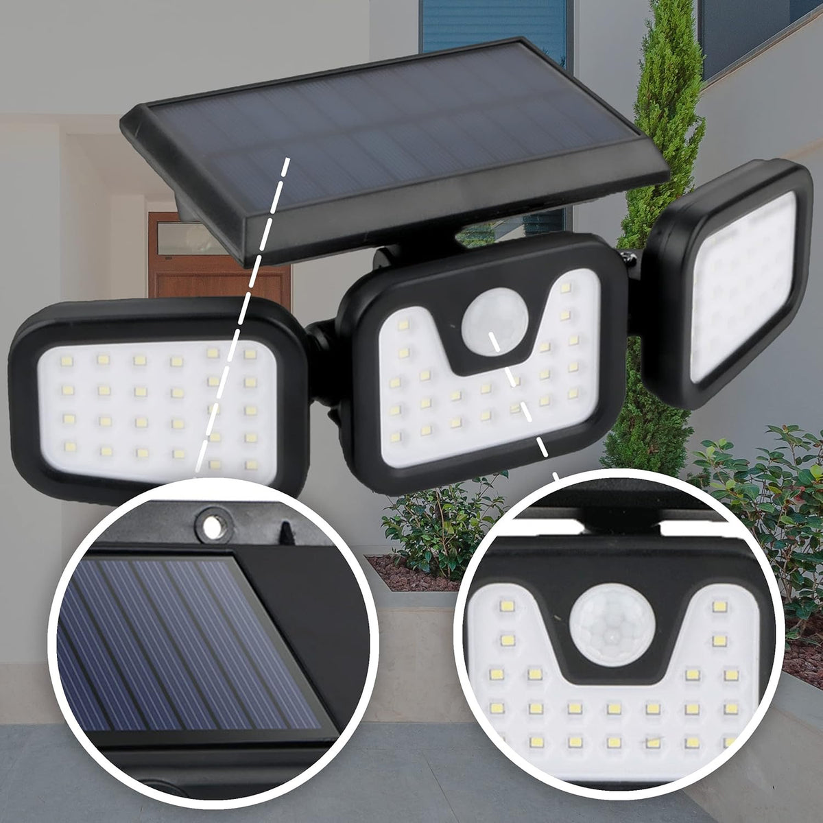 LAMPE SOLAIRE EXTÉRIEUR – DÉTECTEUR DE MOUVEMENT