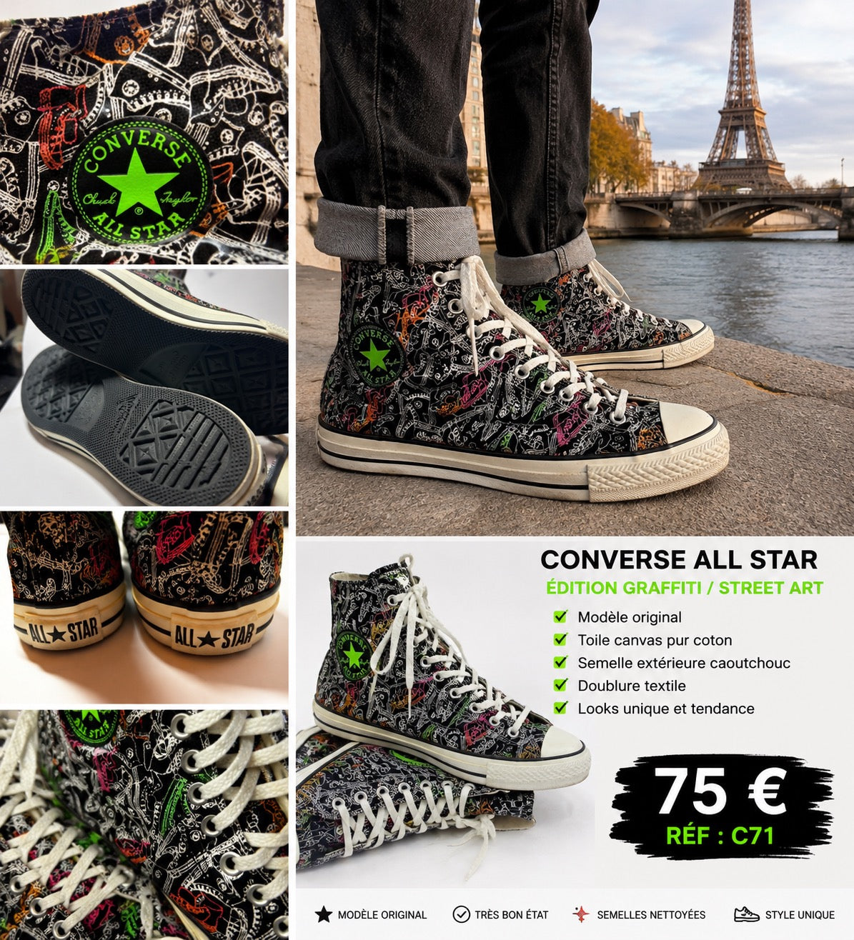 CONVERSE ALL STAR MONTANTES – ÉDITION GRAFFITI / STREET ART
