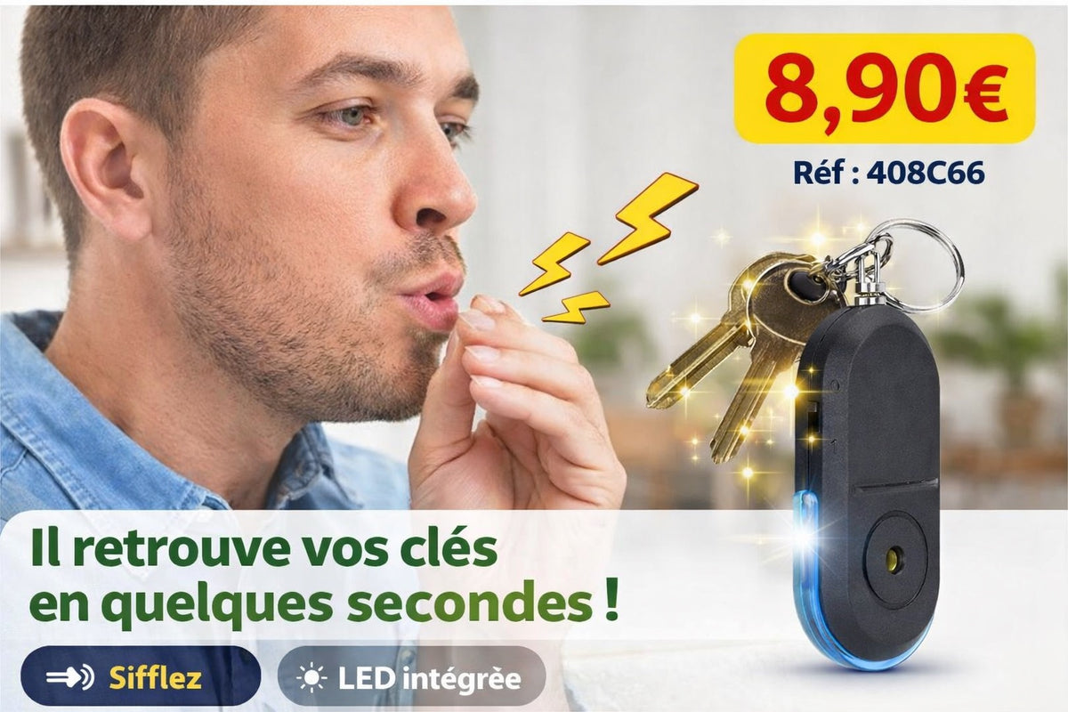 Mini détecteur de clés anti-perte avec alarme sonore LED