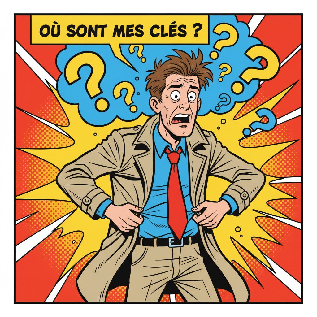 Mini détecteur de clés anti-perte avec alarme sonore LED