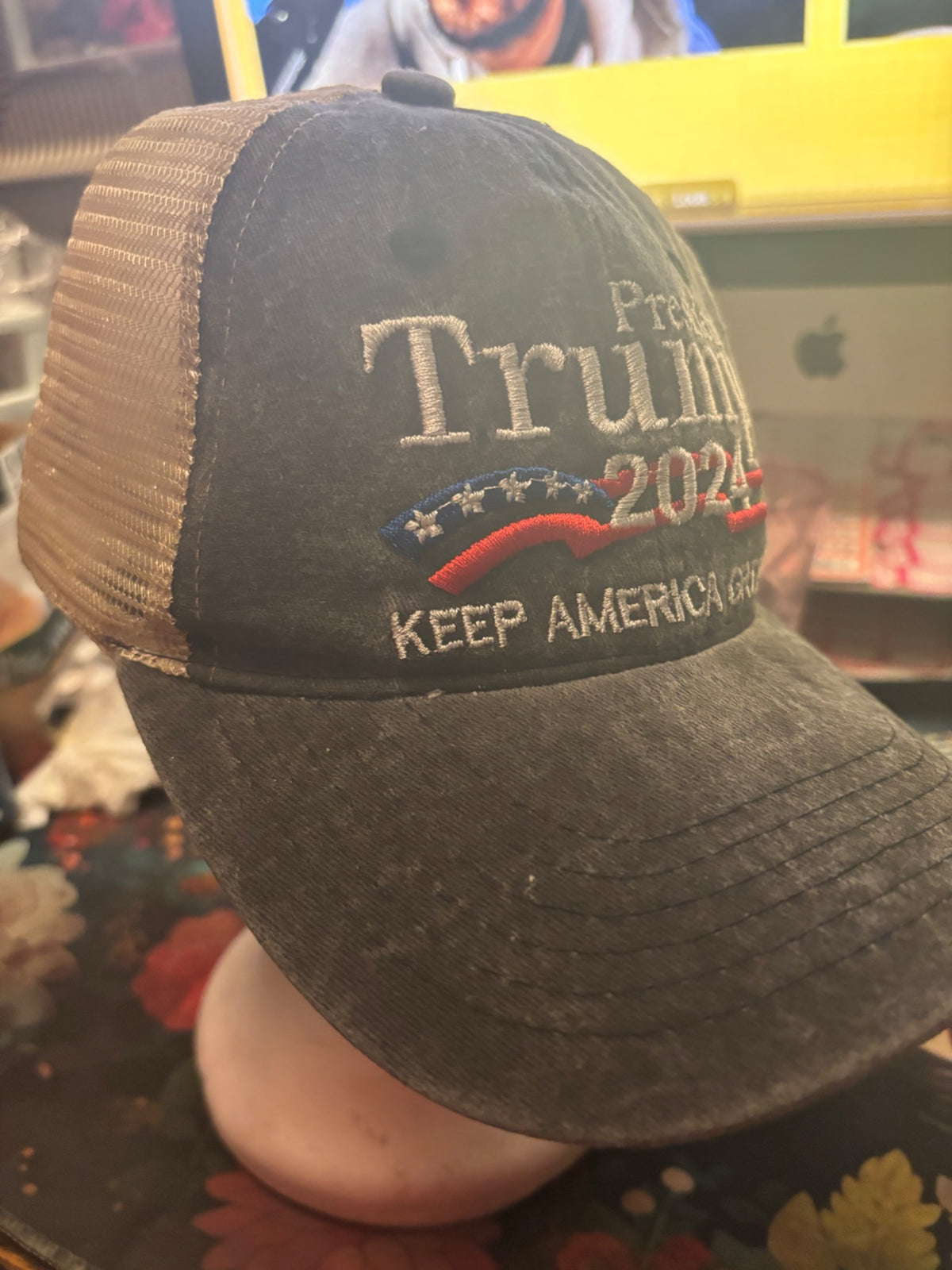 Casquette Trump 2024 Bleu Jeans – Édition Aérée 🇺🇸