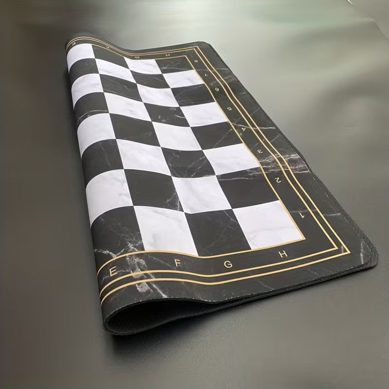 LOT LUXE ÉCHECS + DAMES – TAPIS MARBRE 52 x 52 CM