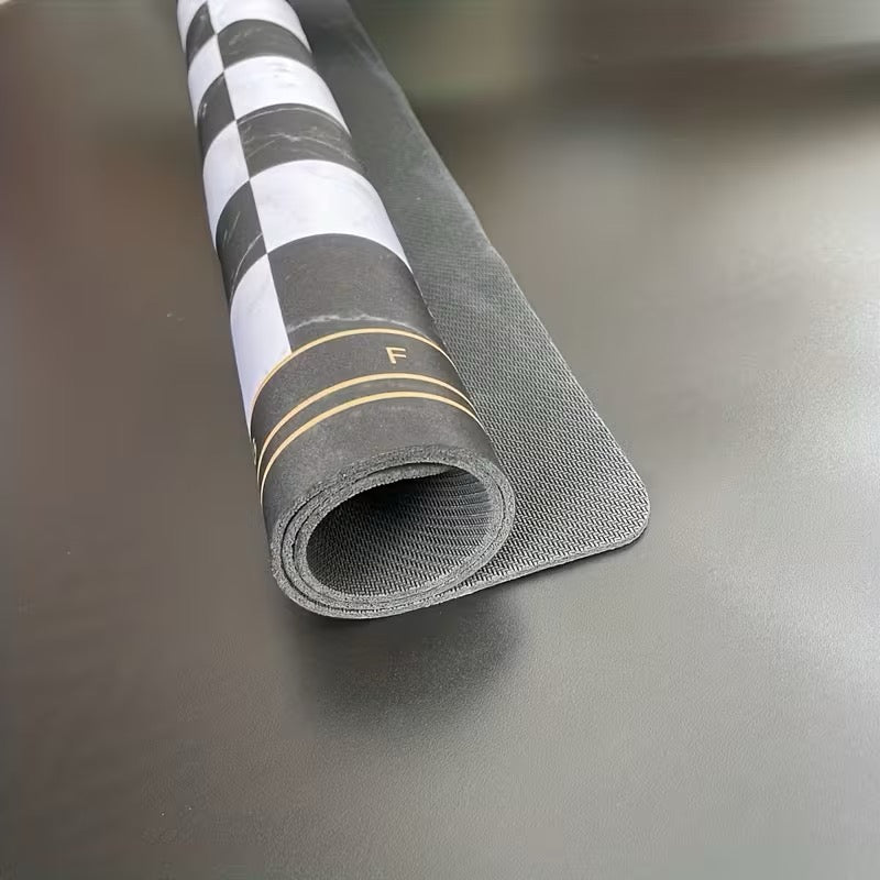 LOT LUXE ÉCHECS + DAMES – TAPIS MARBRE 52 x 52 CM