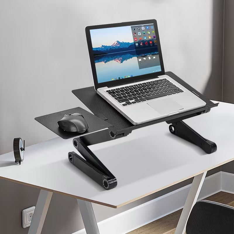 💻 TABLE ORDINATEUR PLIABLE 360° – RÉGLABLE MULTI-USAGES