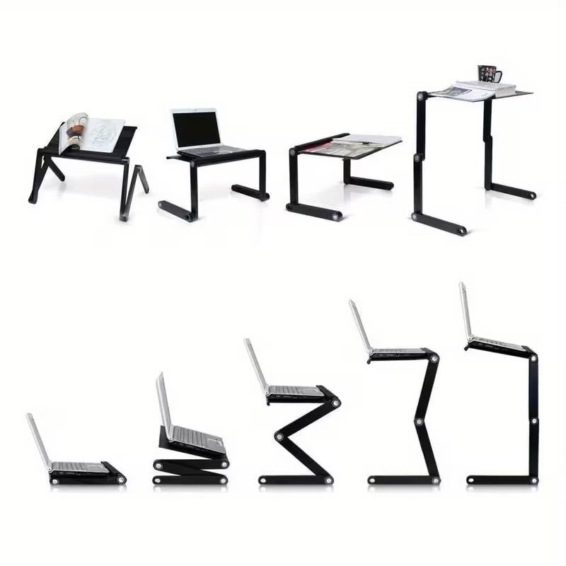 💻 TABLE ORDINATEUR PLIABLE 360° – RÉGLABLE MULTI-USAGES