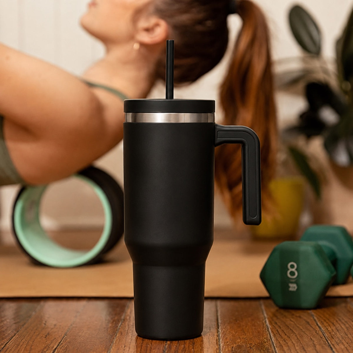 ✨ THERMO XXL ISOTHERME 40 OZ AVEC POIGNÉE & PAILLE ✨