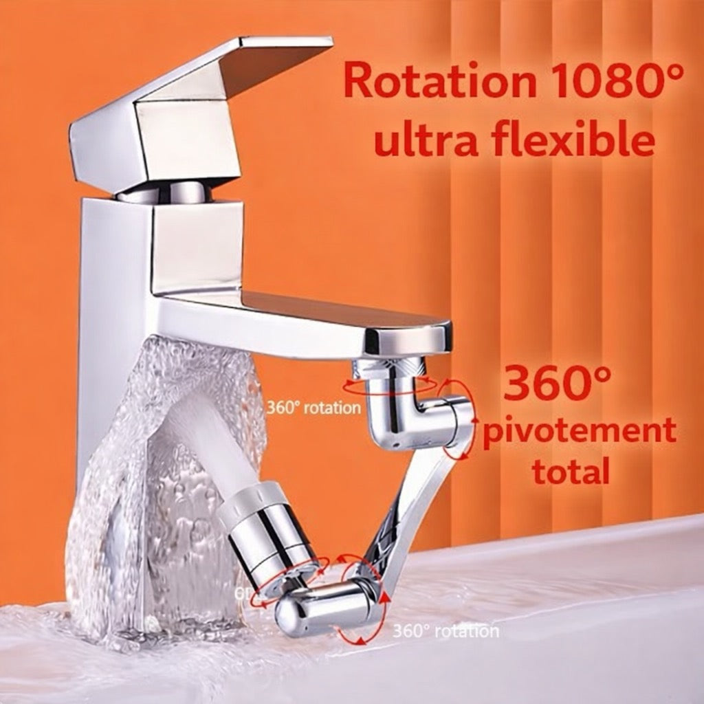 Aérateur de robinet rotatif 1080°