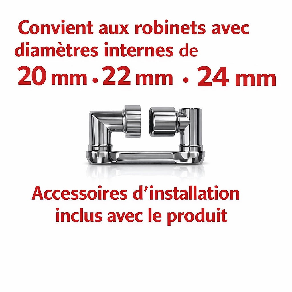 Aérateur de robinet rotatif 1080°