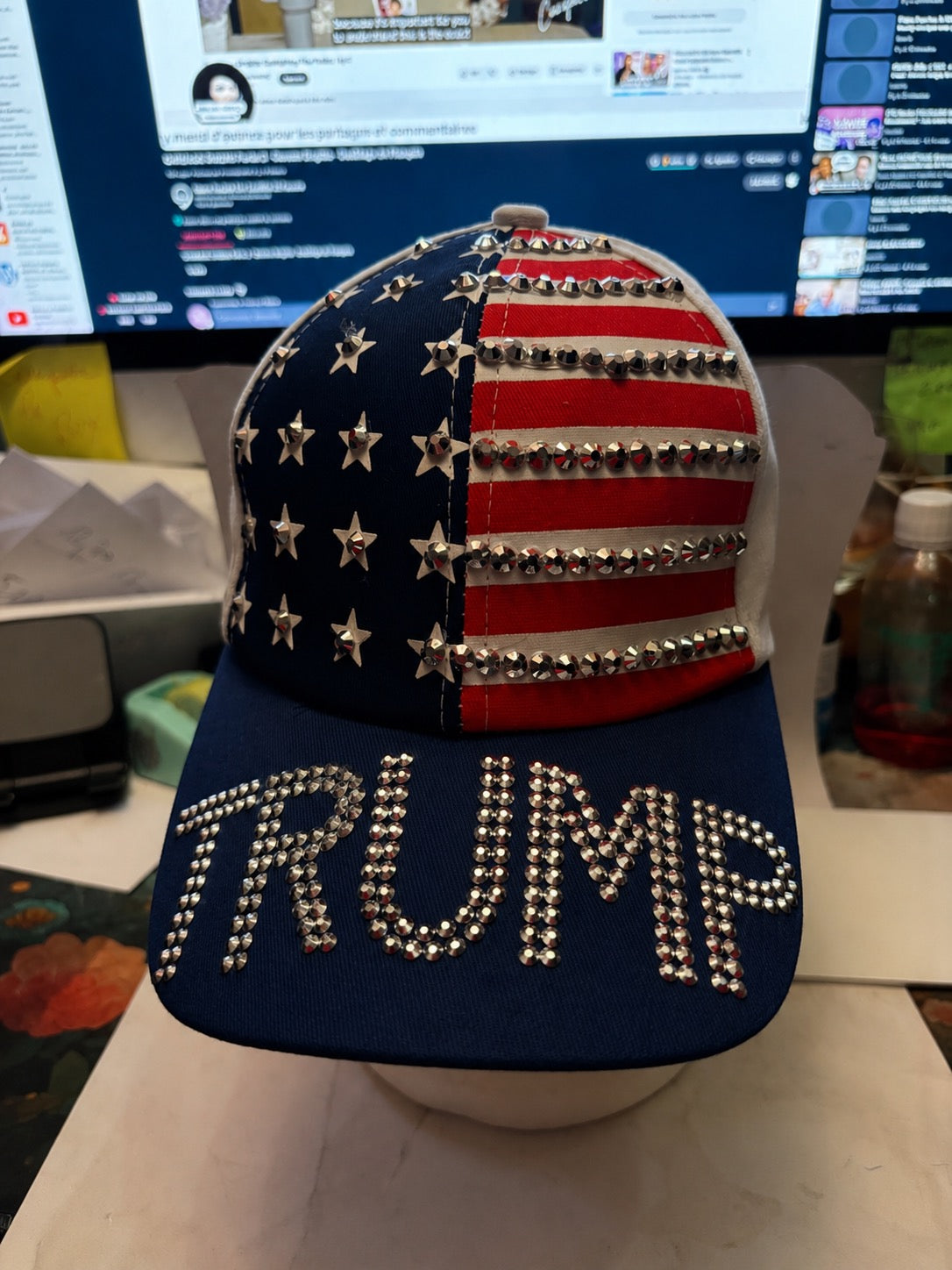 🇺🇸 CASQUETTE TRUMP STRASS – ÉDITION LIMITÉE 🇺🇸