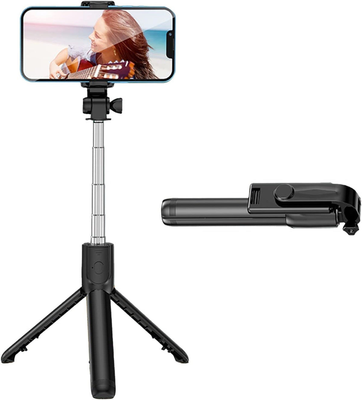 📸 Perche à Selfie Bluetooth avec Trépied Intégré – Rotation 360° – Télécommande Sans Fil – Ultra Compacte