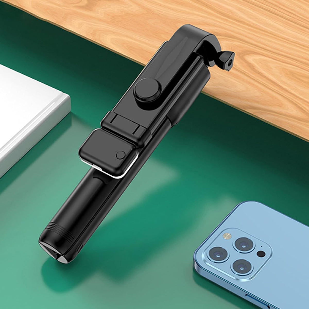 📸 Perche à Selfie Bluetooth avec Trépied Intégré – Rotation 360° – Télécommande Sans Fil – Ultra Compacte