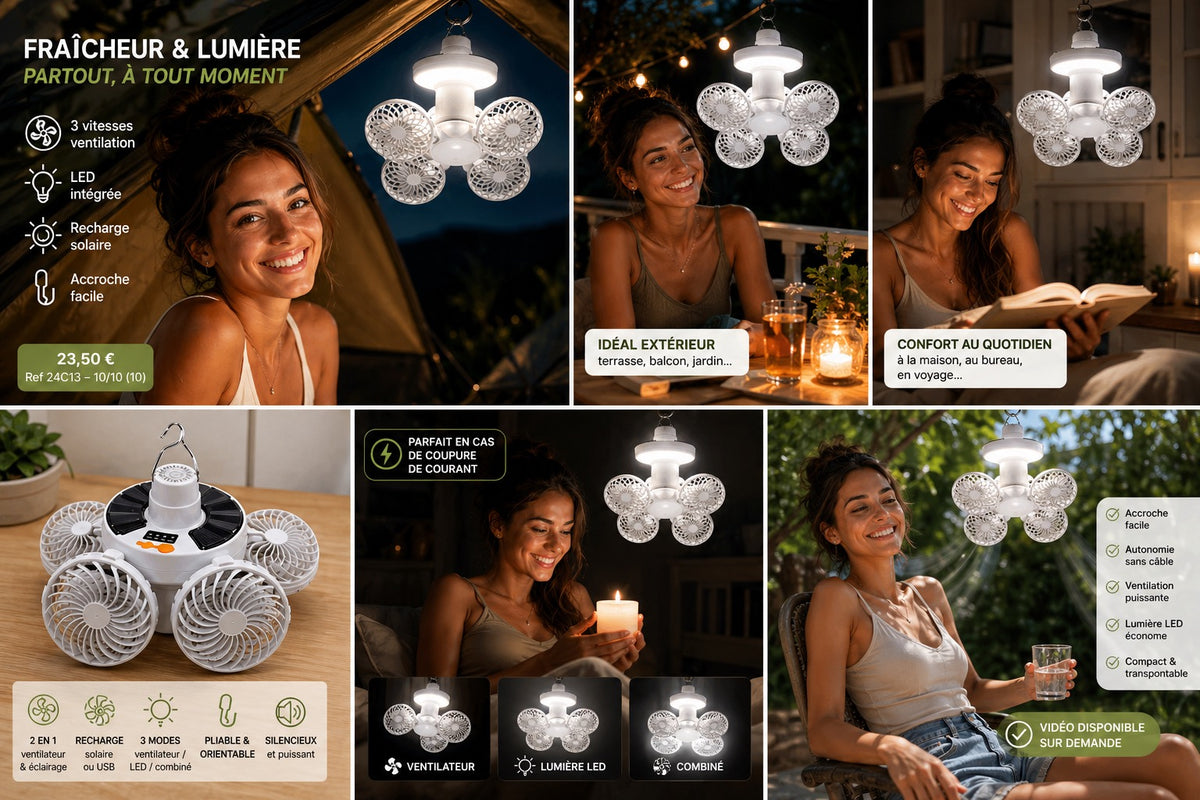 Eclairage ventilateur