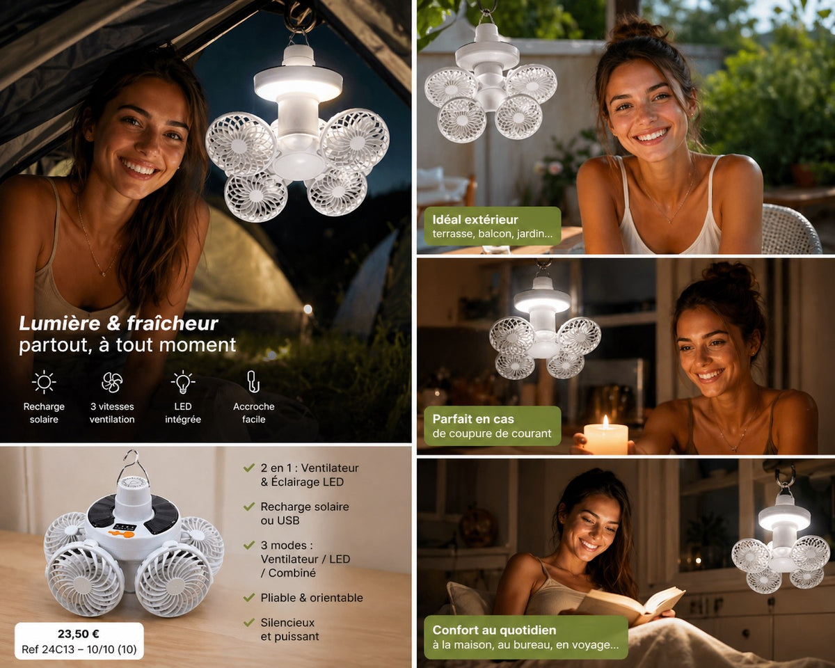 Eclairage ventilateur