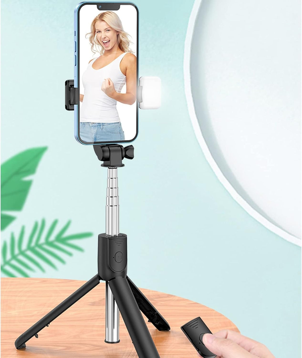 📸 Perche à Selfie Bluetooth avec Trépied Intégré – Rotation 360° – Télécommande Sans Fil – Ultra Compacte
