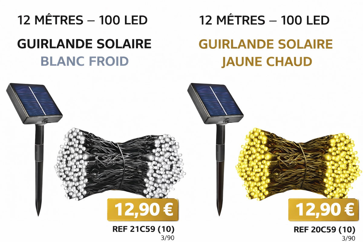 Guirlande jaune 12 métres