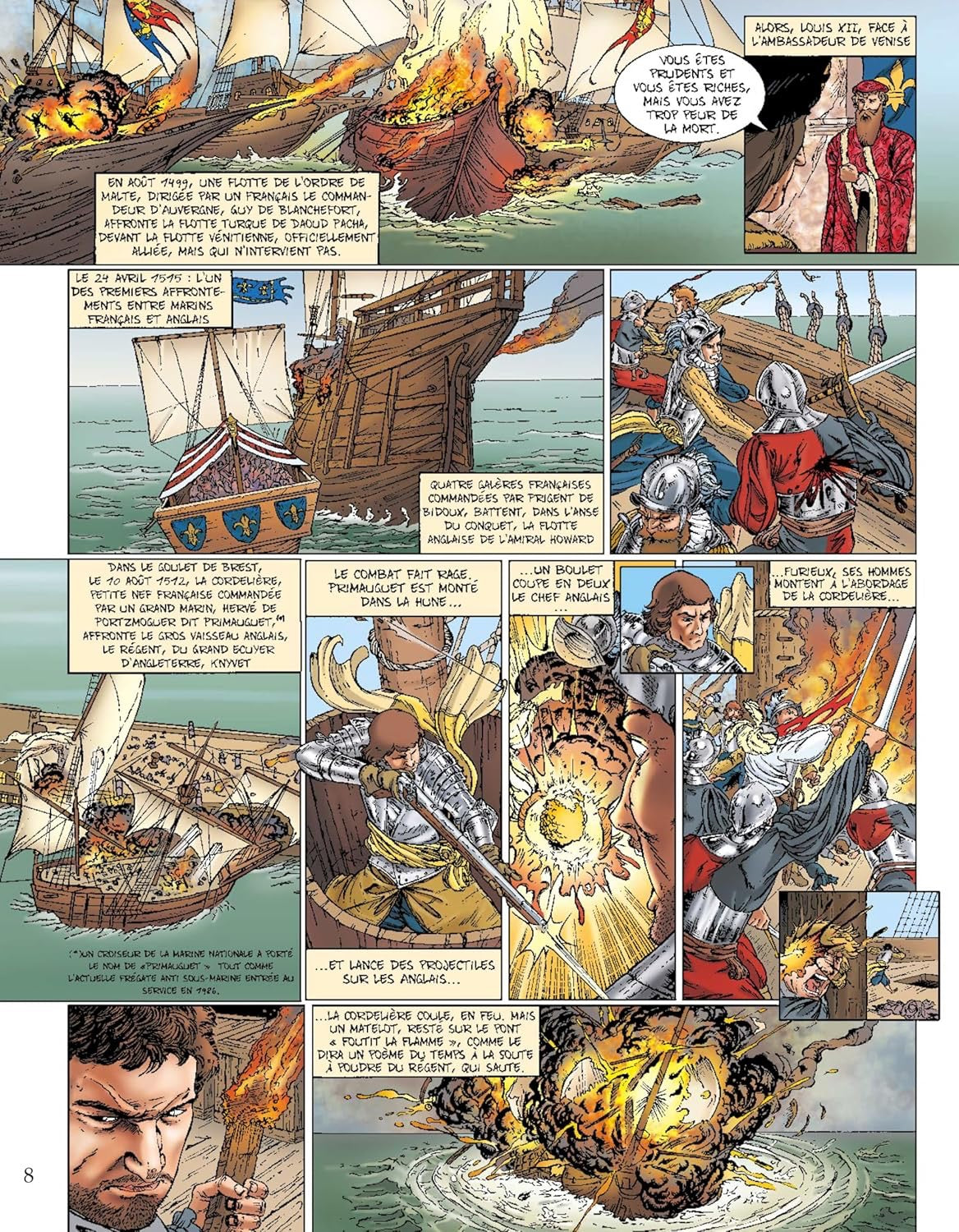 LOT DE 2 SUPERBES BANDES DESSINÉES HISTORIQUES – MARINE & CHEVALIERS DE MALTE 🇫🇷