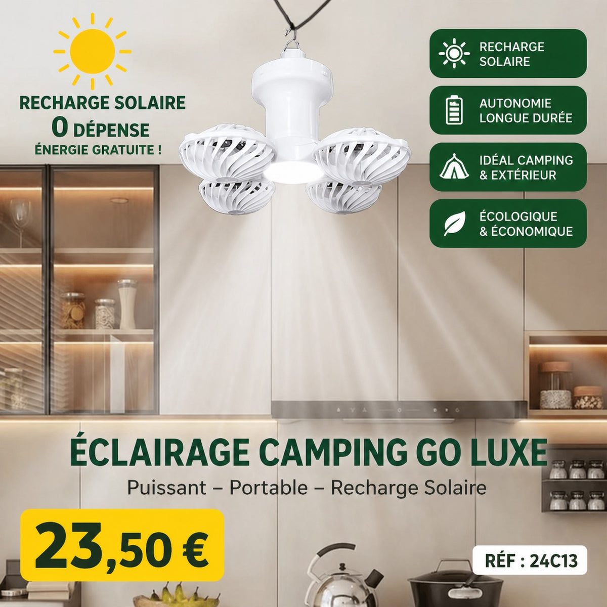 Eclairage ventilateur