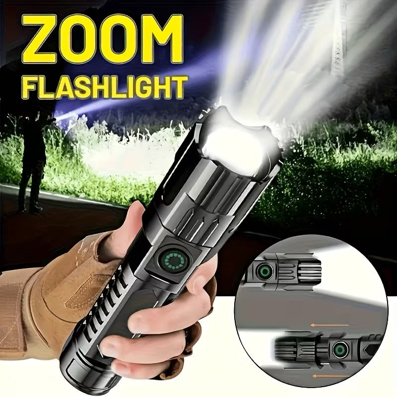 💡 Lot de 2 lampes torches LED haute puissance rechargeables USB