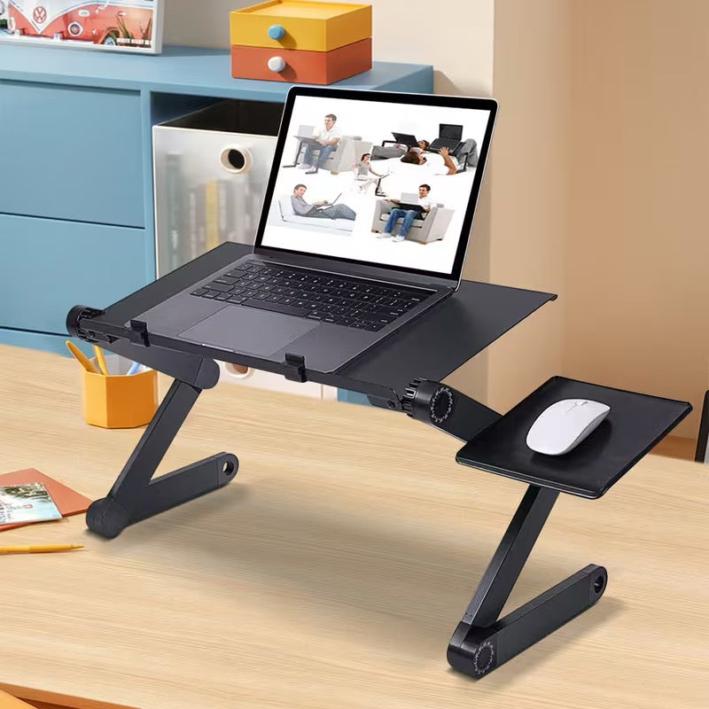 💻 TABLE ORDINATEUR PLIABLE 360° – RÉGLABLE MULTI-USAGES