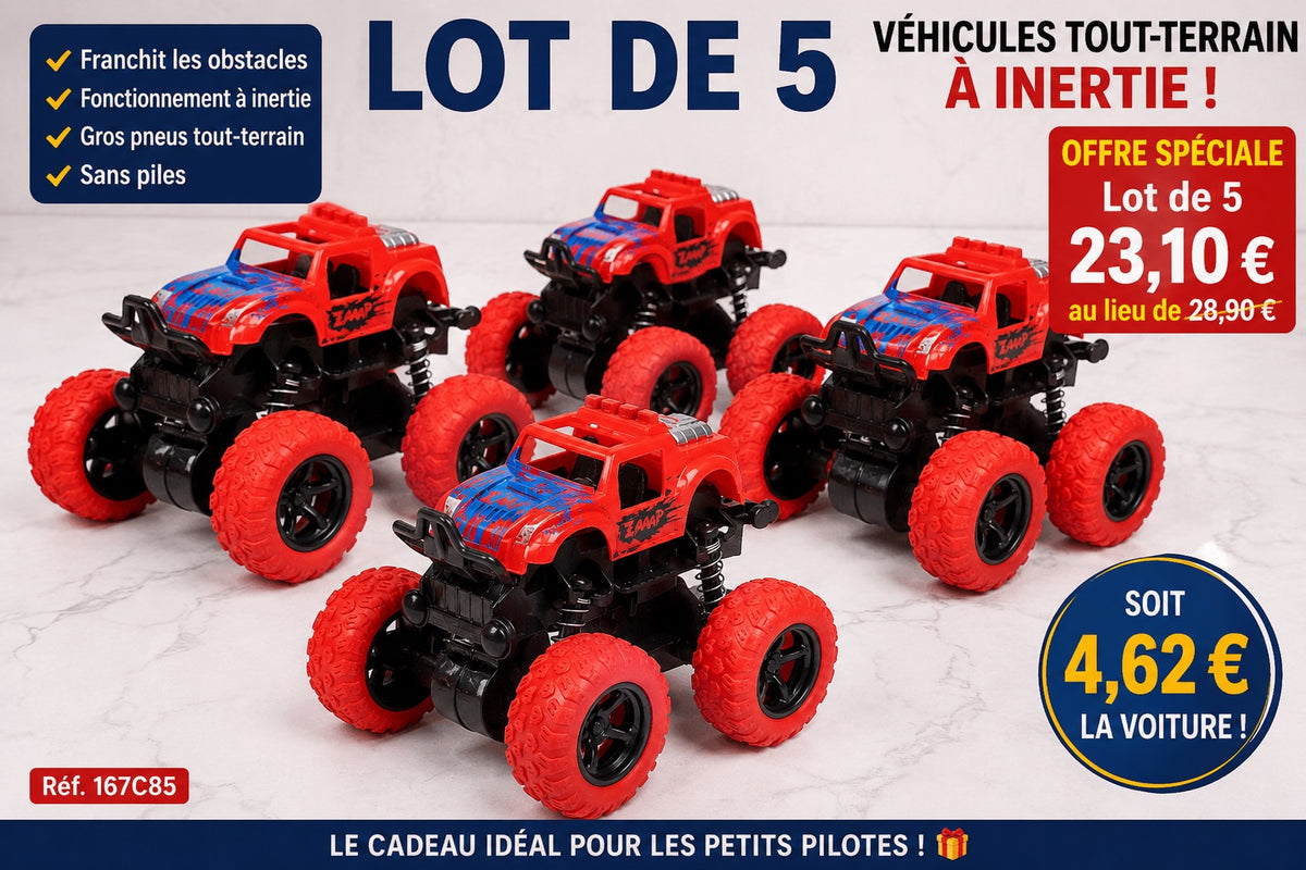Lot de 5 jouets tout terrain
