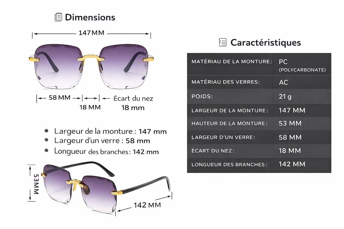Lot de 3 paires de lunettes de soleil